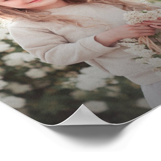 家族パーソナライズされた写真 ポスター (角)