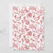 家族パーソナライズされた写真(鳥)ショウジョウコウカンチョウクリスマスカード シーズンカード (裏面)