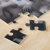 家族パーソナライズされた名で写真をコラージュ ジグソーパズル (側面)