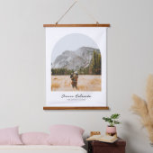 家族パーソナライズされた名とフォトアートプリント 吊り下げ型タペストリー (寝室)