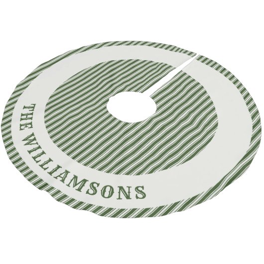 家族パーソナライズされた名クリスマスツリースカート ブラッシュドポリエステルツリースカート (アングル)