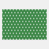 家族パーソナライズされた名クリスマスツリー ラッピングペーパーシート (正面3)