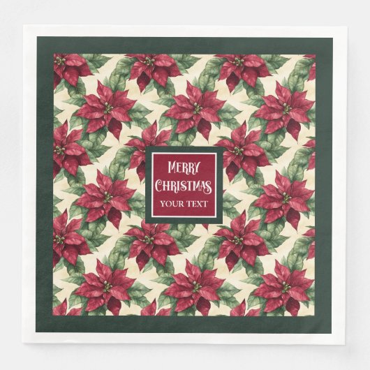 家族パーソナライズされた名クリスマスポインセチア (正面)