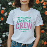 家族パーソナライズされた名クリスマスマッチングピンク Tシャツ<br><div class="desc">祝Tシャツとパーソナライズされた共に休日シーズン！このフェスティバルデザインは、家族の集まり、クリスマスパーティー、または休日のフォトシュートに最適である。カスタマイズおもしろいの名残り。タイポグラフィよくはしゃぐとスクリプはっきりしたトの組み合わせお洒落はクリスマスの色にツイスト伝統的を追加し、思い出を作成するための完璧な休日の服装を作る。あなたは一緒にスピリッツを明るくするか、完璧な家族の写真をスナップするかカスタムにかかわらず、このクリスマスTシャツはあなたのお祝いに余分な応援をもたらすに間違いない！</div>