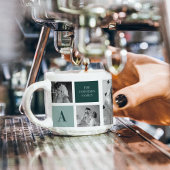 家族パーソナライズされた名コラージュ写真ギフト エスプレッソカップ