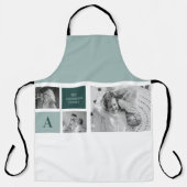 家族パーソナライズされた名コラージュ写真ギフト エプロン (正面)