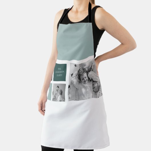 家族パーソナライズされた名コラージュ写真ギフト エプロン (インサイチュ)