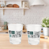 家族パーソナライズされた名コラージュ写真ギフト ショットグラス