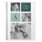 家族パーソナライズされた名コラージュ写真ギフト ノートブック (正面)