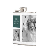 家族パーソナライズされた名コラージュ写真ギフト フラスク (左)