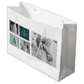 家族パーソナライズされた名コラージュ写真ギフト ラージペーパーバッグ (正面アングル)