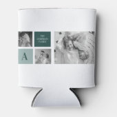 家族パーソナライズされた名コラージュ写真ギフト 缶クーラー (正面)