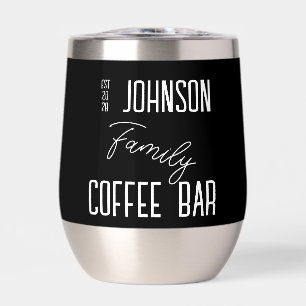 家族パーソナライズされた名コーヒーブラックとホワイト