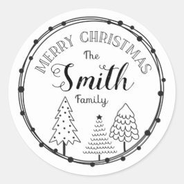 家族パーソナライズされた名ステッカー装飾 ラウンドシール