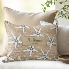 家族パーソナライズされた名ビーチハウスランバーピロー ランバークッション