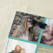 家族パーソナライズされた名フォトコラージュ ビーチタオル (インサイチュ)