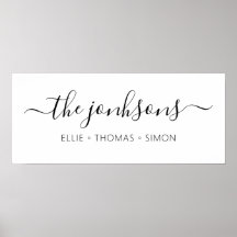 家族パーソナライズされた名ミニマモダンルホーム