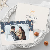 家族パーソナライズされた名付きクリスマスフォトカード カード