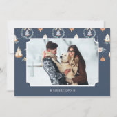 家族パーソナライズされた名付きクリスマスフォトカード カード (正面)