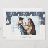 家族パーソナライズされた名付きクリスマスフォトカード カード (正面)