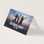 家族パーソナライズされた名付き家族写真 (正面)