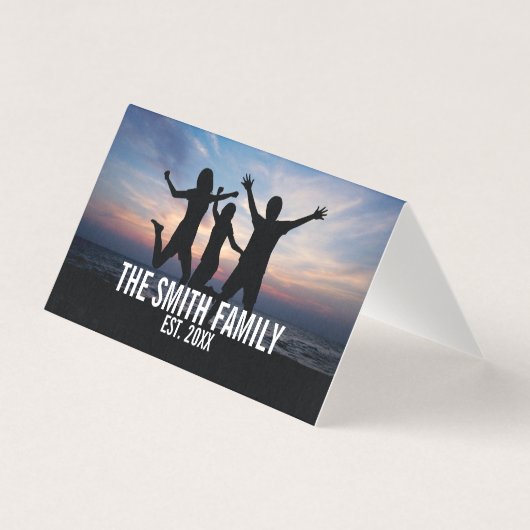 家族パーソナライズされた名付き家族写真 (正面)