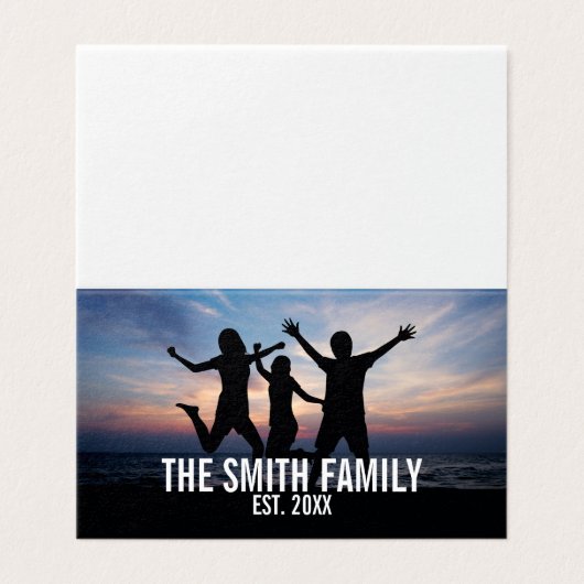 家族パーソナライズされた名付き家族写真 (外部フラット)