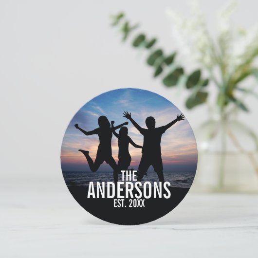 家族パーソナライズされた名付き家族写真 (スタンド正面)