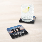 家族パーソナライズされた名付き家族写真 コースター (右側)