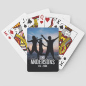 家族パーソナライズされた名付き家族写真 トランプ (裏面)