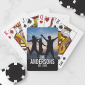 家族パーソナライズされた名付き家族写真 トランプ