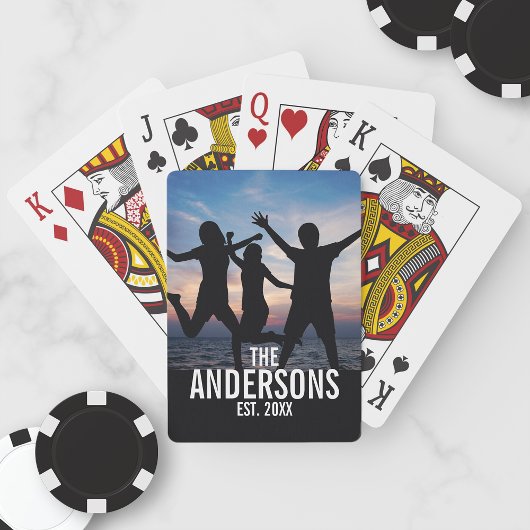 家族パーソナライズされた名付き家族写真 トランプ