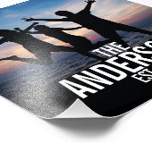 家族パーソナライズされた名付き家族写真 フォトプリント (角)