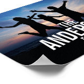 家族パーソナライズされた名付き家族写真 ポスター (角)