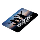 家族パーソナライズされた名付き家族写真 マグネット (左側)