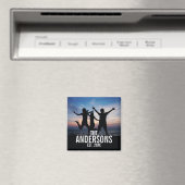 家族パーソナライズされた名付き家族写真 マグネット (インサイチュ (食洗機))