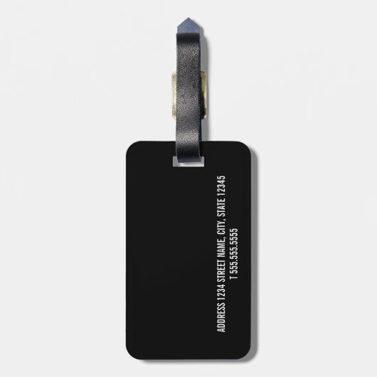 家族パーソナライズされた名付き家族写真 ラゲッジタグ (裏面縦)