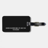 家族パーソナライズされた名付き家族写真 ラゲッジタグ (裏面横)