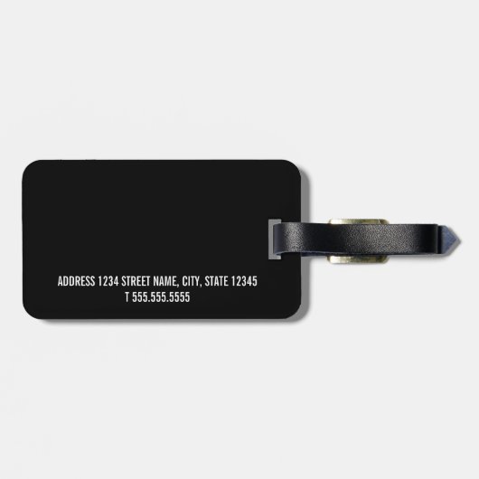 家族パーソナライズされた名付き家族写真 ラゲッジタグ (裏面横)