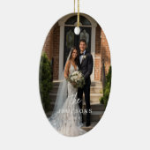 家族パーソナライズされた名写真 セラミックオーナメント (右)