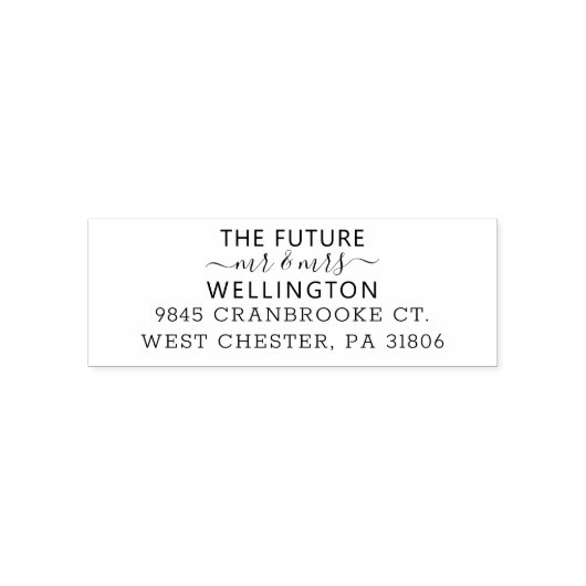 家族パーソナライズされた名夫婦 セルフインキングスタンプ (デザイン)