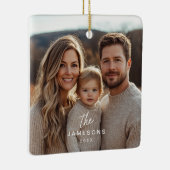 家族パーソナライズされた名年写真オーナメント セラミックオーナメント (右)
