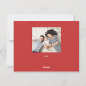 家族パーソナライズされた名4フォトコラージュ シーズンカード (裏面)