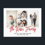 家族パーソナライズされた名4フォトコラージュ シーズンポストカード<br><div class="desc">フォトコラージュとパーソナライズされたあなたの家族の名前を特徴とするこの休日の写真カードで愛を広げる。背面には、メッセージ、カスタム差出人住所、および受信者アドレスの場所がある。まカスタマイズた、「デザインツールを使用して編集」で更に詳しく説明する。 ホリデーカードの購入と詳細については、www.zazzle.com/store/nbpapercoを参照</div>
