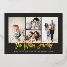 家族パーソナライズされた名4フォトコラージュ