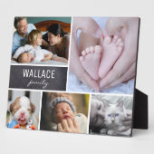 家族パーソナライズされた名， 5フォトコラージュ フォトプラーク (側面)
