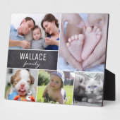 家族パーソナライズされた名， 5フォトコラージュ フォトプラーク (側面)