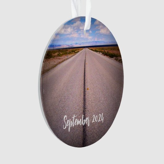 家族パーソナライズされた夏道旅行の写真 オーナメント (正面)