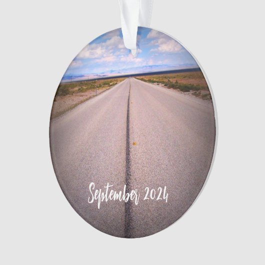 家族パーソナライズされた夏道旅行の写真 オーナメント (正面)