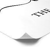 家族パーソナライズされた大花ミニマモダンリスト ポスター (角)